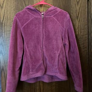 Purple Nina Capri fleece zip-up sweatshirt, size Small